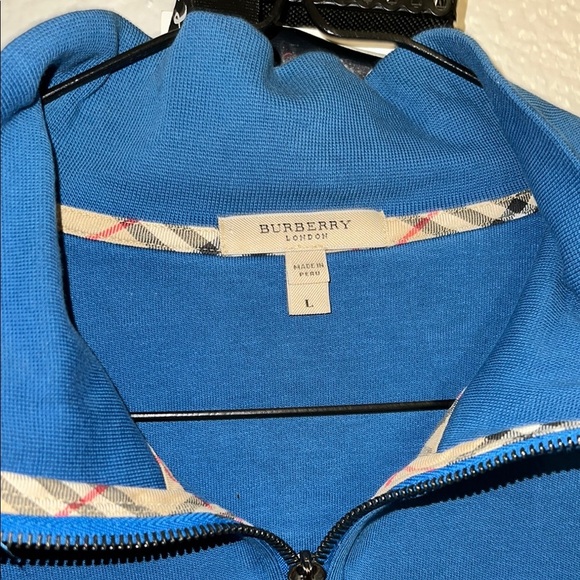 Burberry Men's Blue Half-Zip Sweater Large - Picture 2 of 6